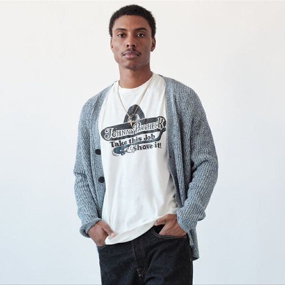 NWOT Midnight Rider Johnny Paycheck Take This Job & Shove It Hat Unisex Tee L - Picture 2 of 16